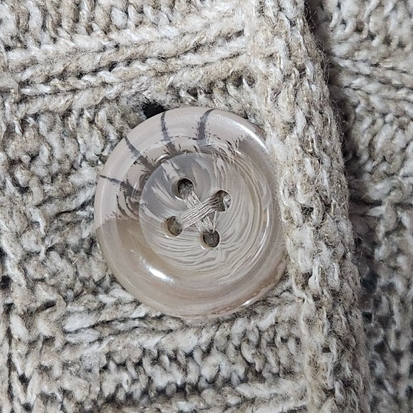 White Stag Women's Plus Size 2XL One Button Beige Long Sleeve Cardigan XXL LARGE - Picture 3 of 8